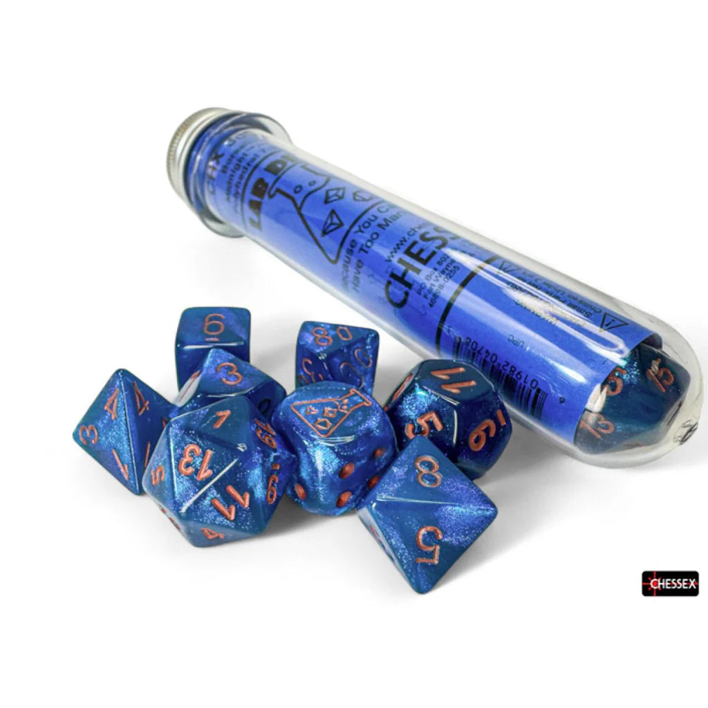 CHX 30069 - Borealis Midnight/copper Polyhedral 7-die set