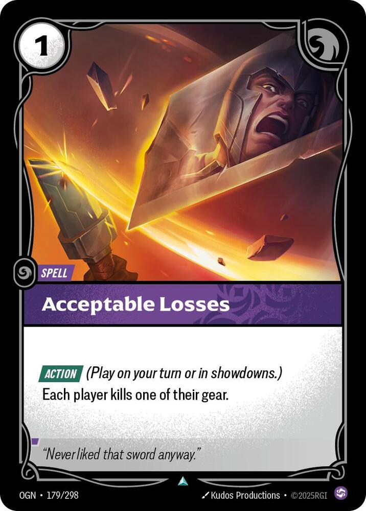 Acceptable Losses 179/298 (Origins) - Foil
