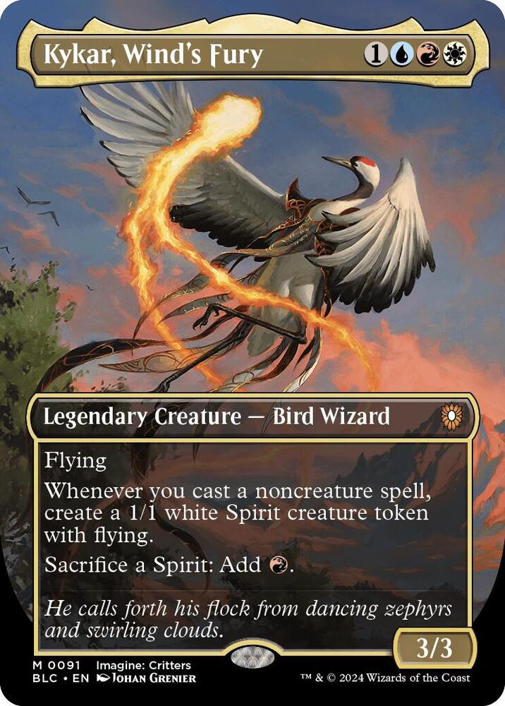 Kykar, Winds Fury 91 (Commander: Bloomburrow) - Borderless