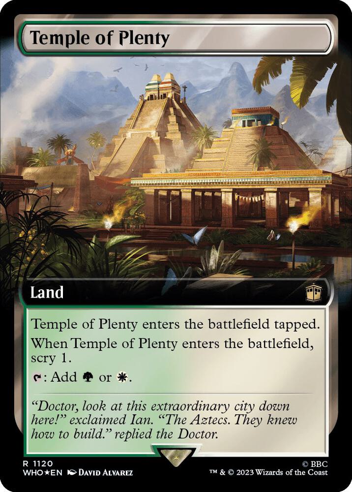 Temple of Plenty 1120/331 (Universes Beyond: Doctor Who) - Extended Art Surge Foil
