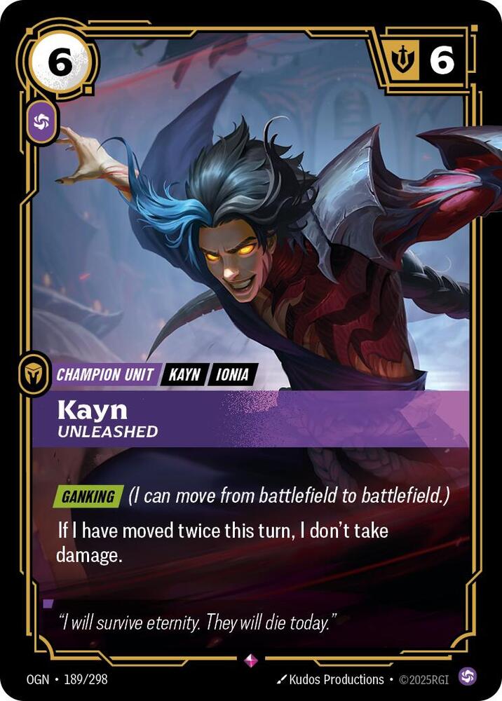 Kayn - Unleashed 189/298 (Origins) - Foil