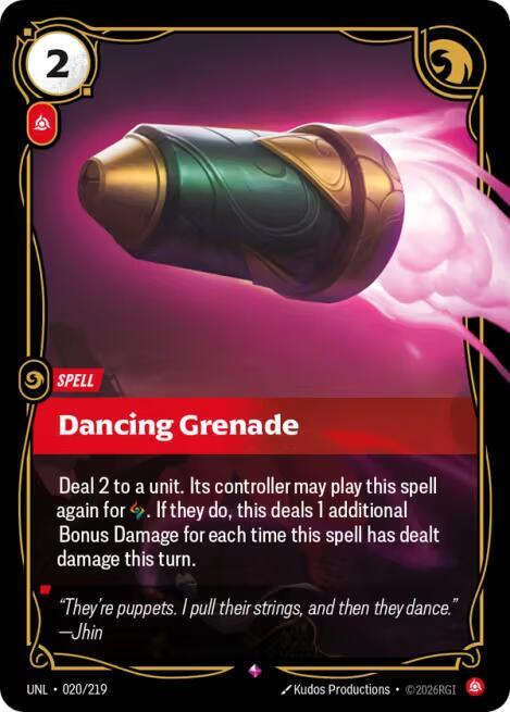 Dancing Grenade 020/219 (Unleashed) - Foil