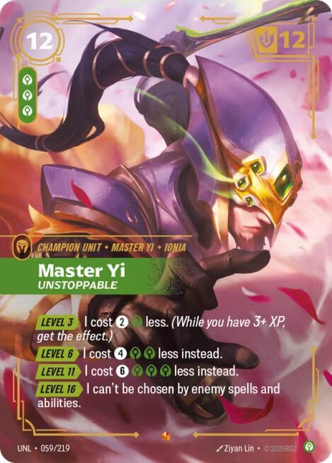 Master Yi Unstoppable 059/219 (Unleashed) - Foil