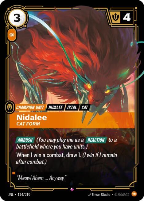 Nidalee Cat Form 114/219 (Unleashed) - Foil