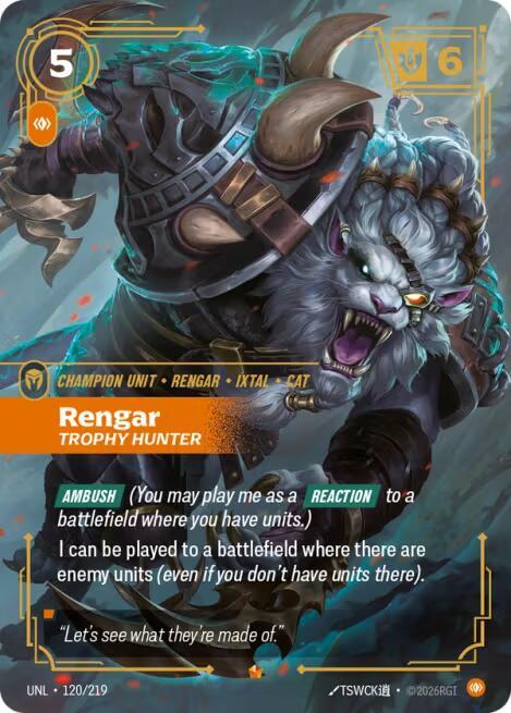 Rengar Trophy Hunter 120/219 (Unleashed) - Foil