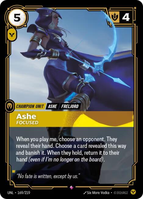 Ashe - Focused 169/219 (Unleashed) - Foil