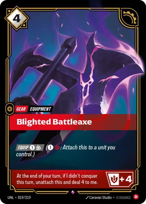 Blighted Battleaxe 019/219 (Unleashed) - Foil