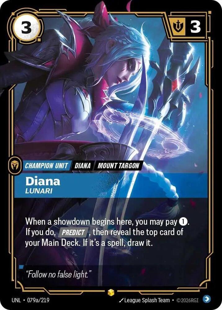 Diana - Lunari 79a/219 (Unleashed) - Foil