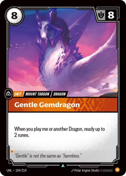 Gentle Gemdragon 104/219 (Unleashed)