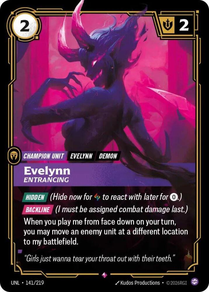 Evelynn - Entrancing 141/219 (Unleashed) - Foil