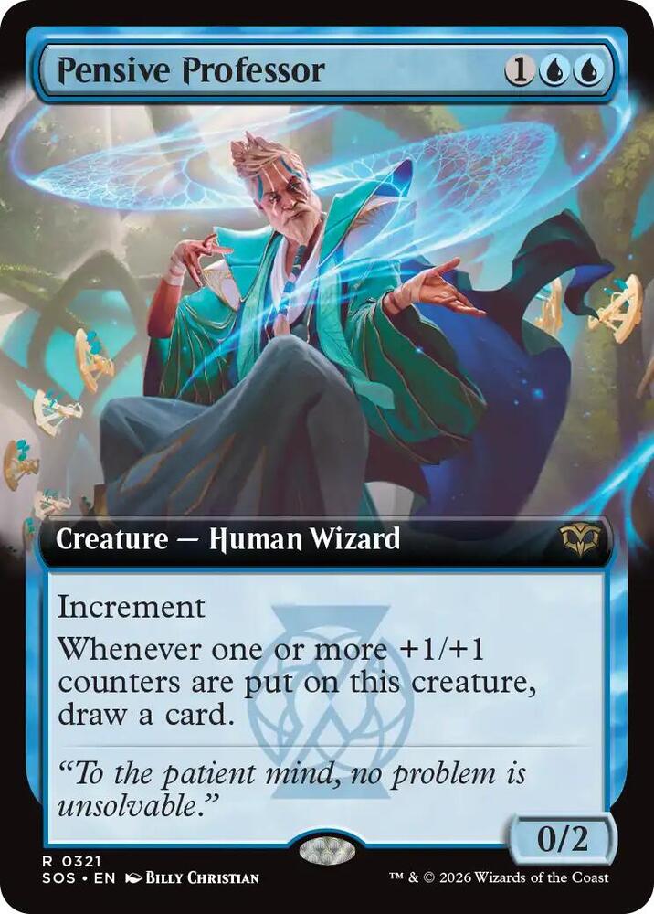 Pensive Professor Extended Art 321 (Secrets of Strixhaven) - Foil