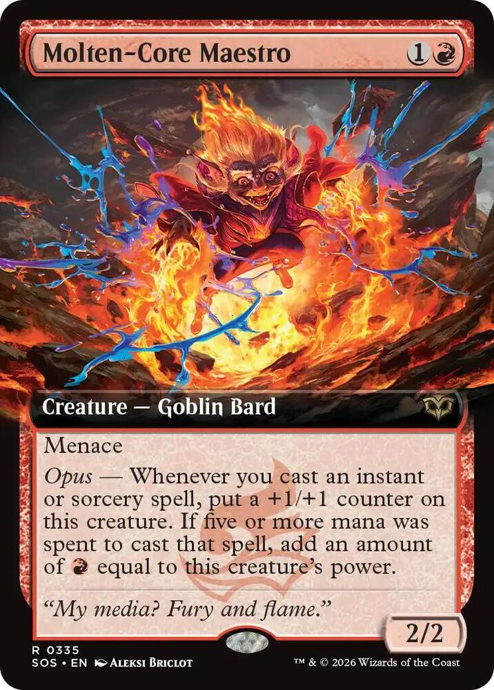 Molten Core Maestro Extended Art 335 (Secrets of Strixhaven) - Foil