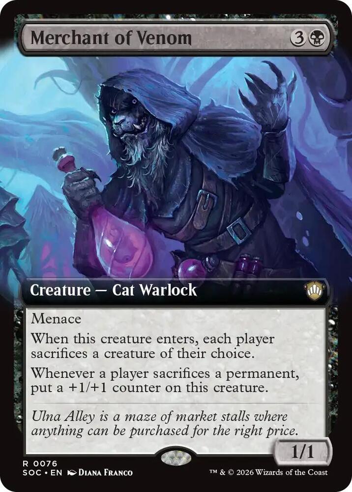 Merchant of Venom Extended Art 76 (Commander: Secrets of Strixhaven)