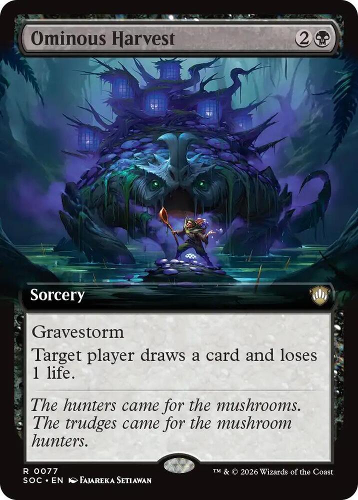 Ominous Harvest 77 (Commander: Secrets of Strixhaven) - Extended Art