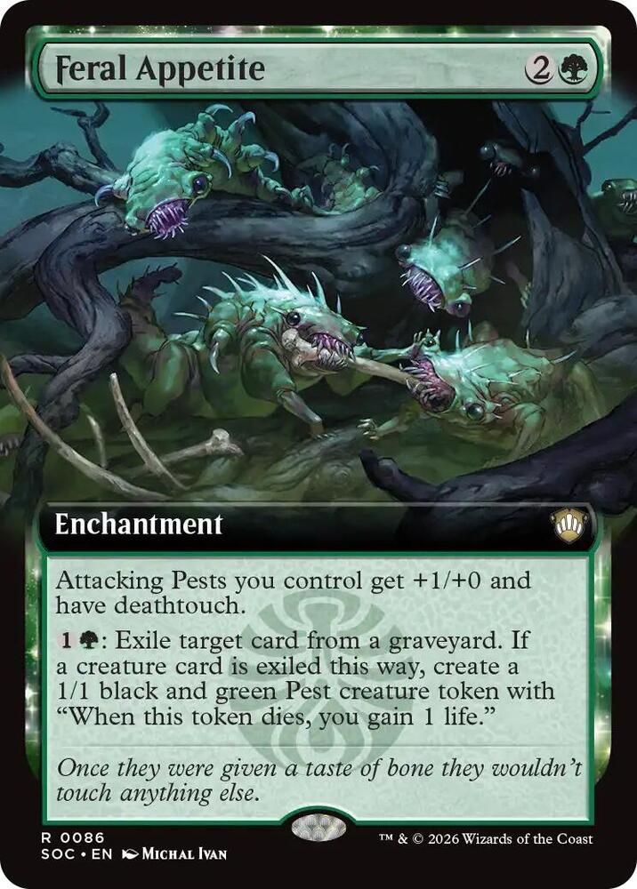 Feral Appetite 86 (Commander: Secrets of Strixhaven) - Extended Art