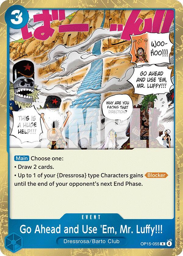 Go Ahead and Use 'Em, Mr Luffy!!! OP15-055 (Adventure on Kami's Island) - Foil