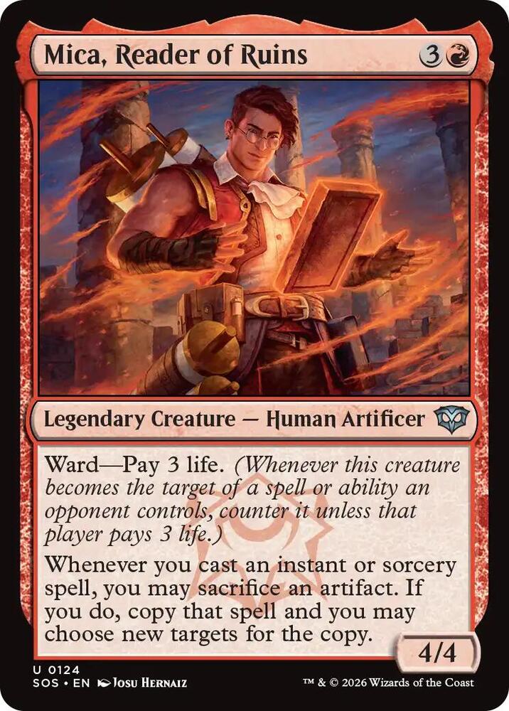Mica, Reader of Ruins 124 (Secrets of Strixhaven) - Foil