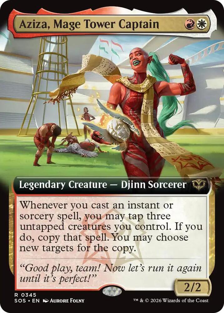 Aziza Mage Tower Captain Extended Art 345 (Secrets of Strixhaven) - Foil