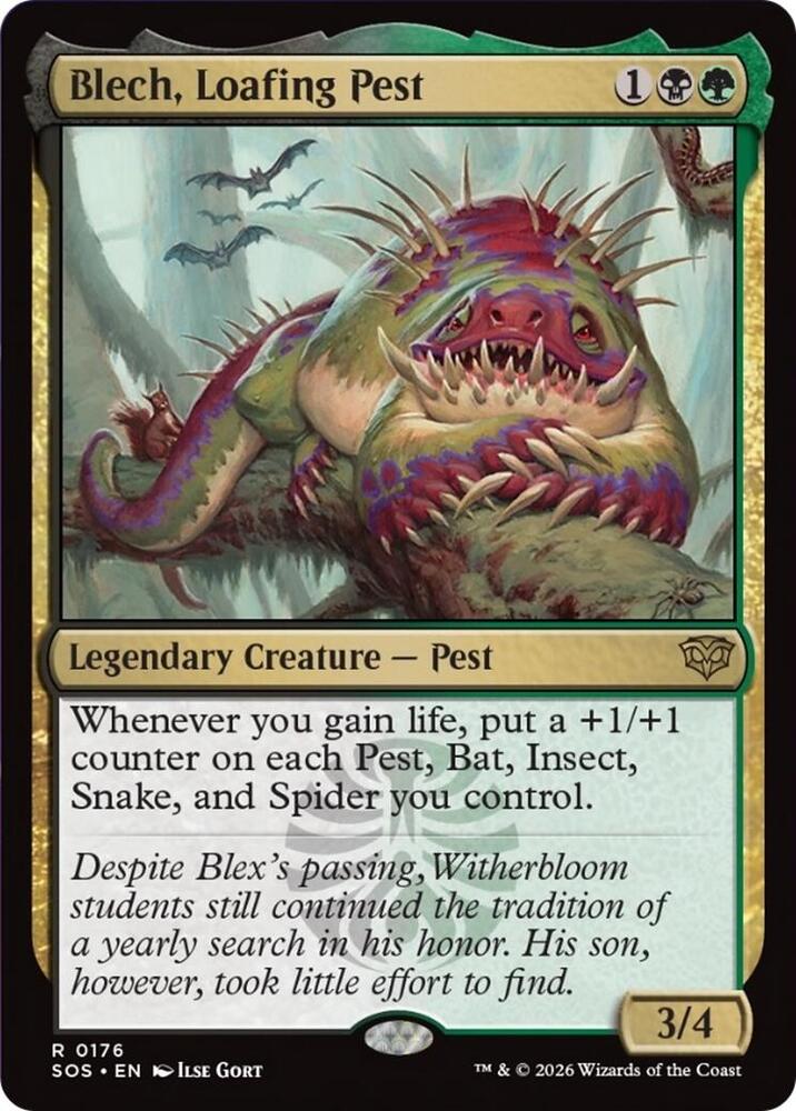 Blech, Loafing Pest 176 (Secrets of Strixhaven) - Foil