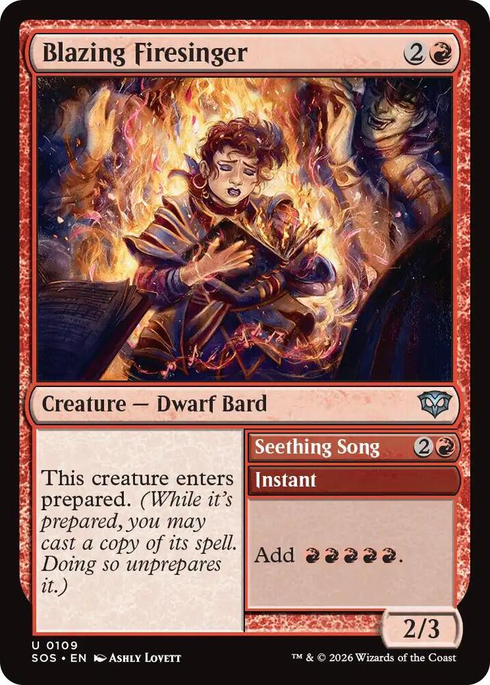 Blazing Firesinger 109 (Secrets of Strixhaven)