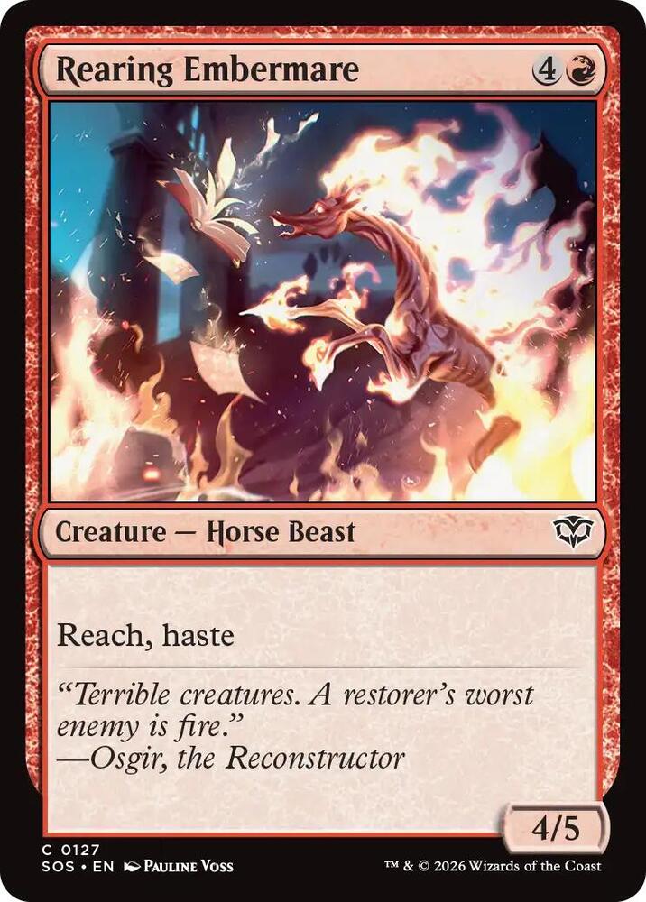 Rearing Embermare 127 (Secrets of Strixhaven) - Foil