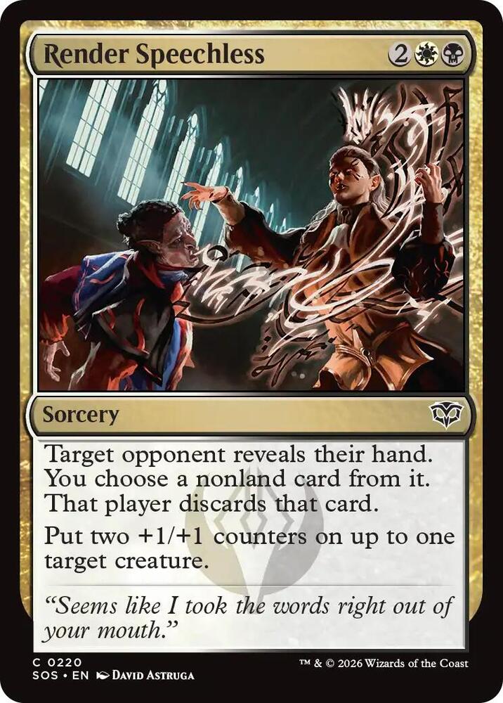 Render Speechless 220 (Secrets of Strixhaven) - Foil