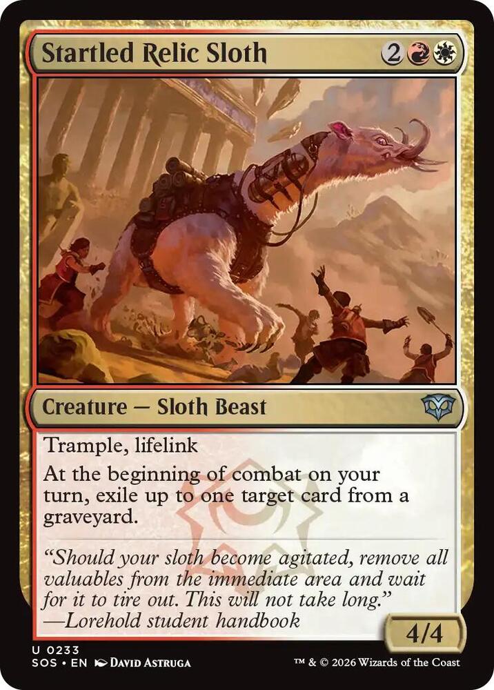 Startled Relic Sloth 233 (Secrets of Strixhaven)