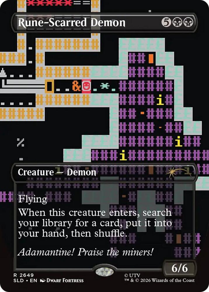 Rune Scarred Demon 2649 (Secret Lair Drop Series) - Borderless