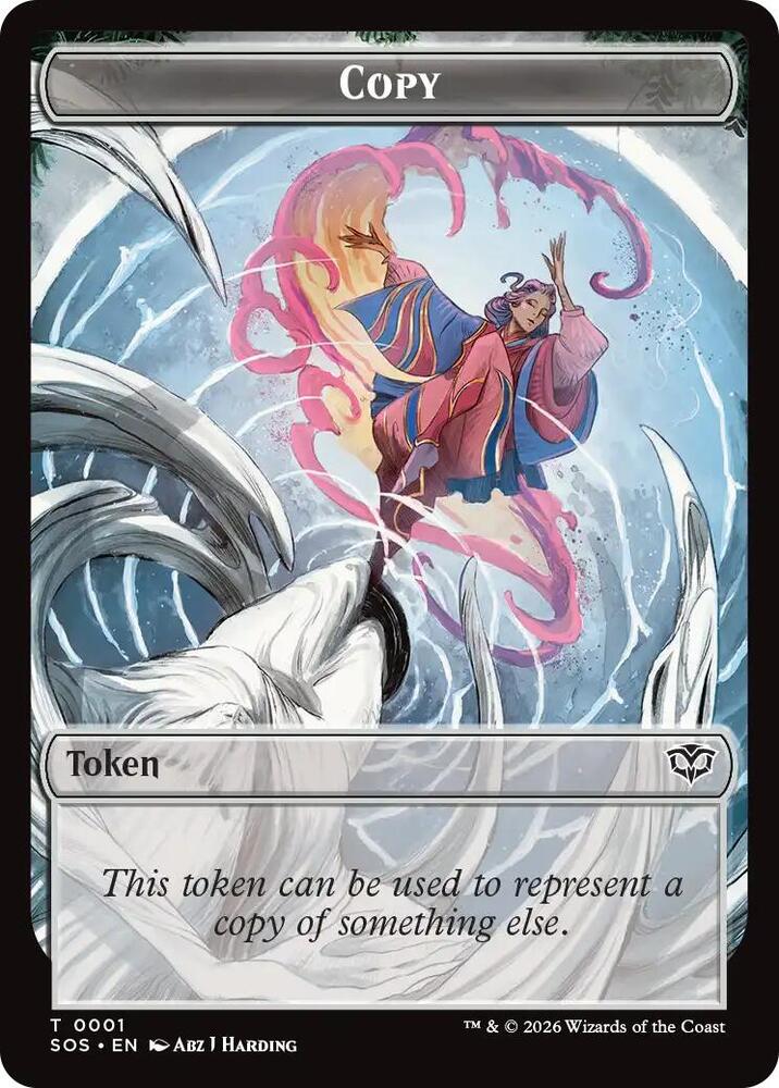 Copy Spirit 0010 Double Sided Token 1 // 10 (Secrets of Strixhaven)