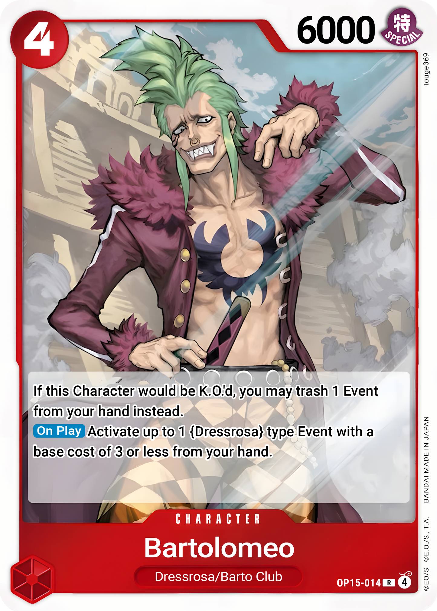 Bartolomeo OP15-014 (Adventure on Kami's Island) - Foil