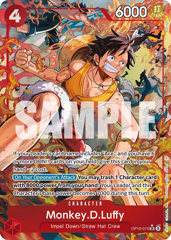Monkey.D.Luffy OP16-015 (The Time of Battle) - Alternate Art Foil