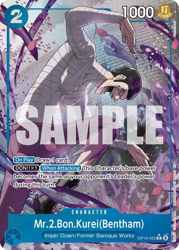 Mr.2.Bon.Kurei(Bentham) OP16-055 (The Time of Battle) - Alternate Art Foil