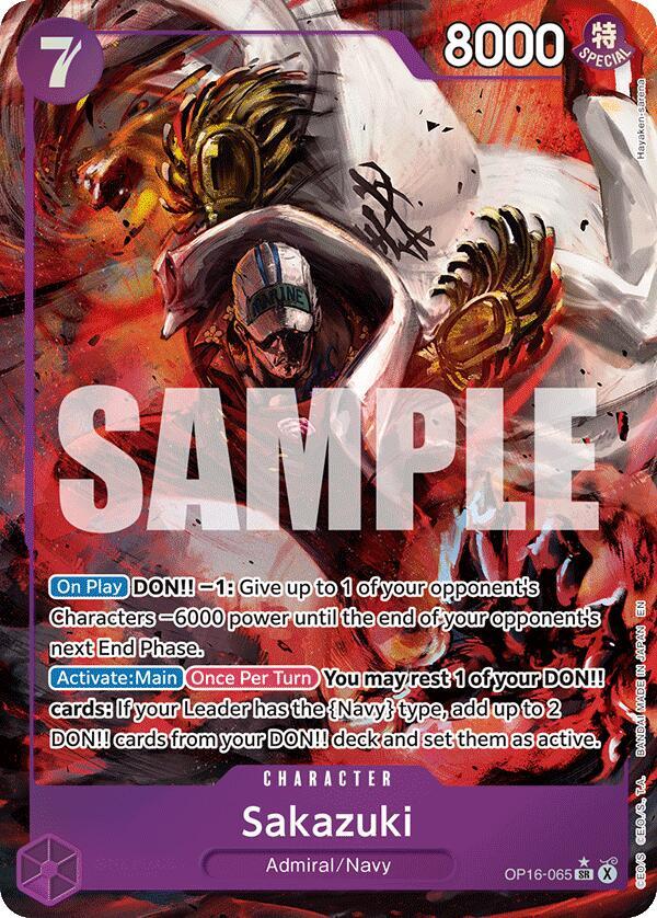 Sakazuki OP16-065 (The Time of Battle) - Alternate Art Foil