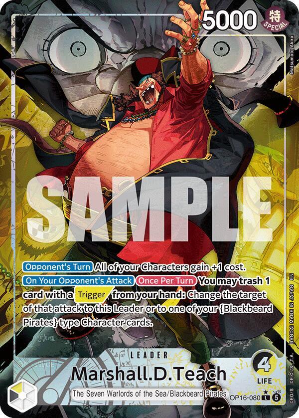 Marshall.D.Teach OP16-080 (The Time of Battle) - Alternate Art Foil