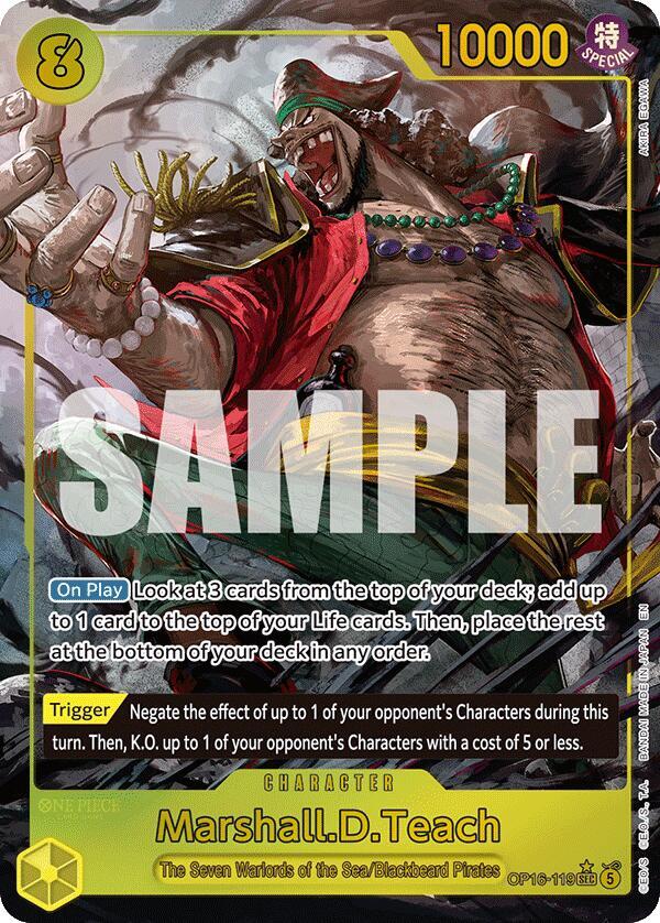 Marshall.D.Teach OP16-119 (The Time of Battle) - Alternate Art Foil