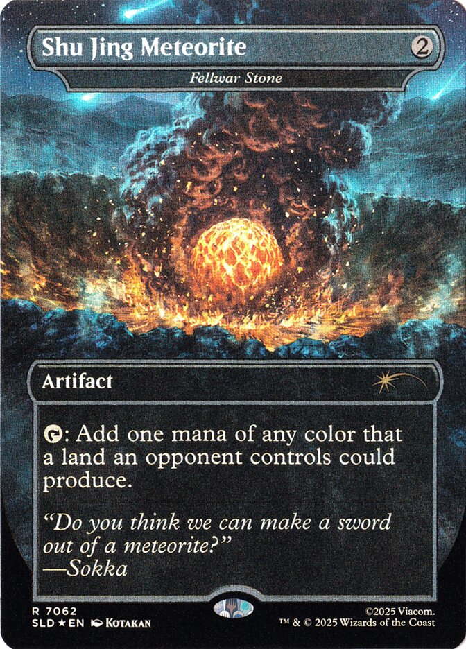 Shu Jing Meteorite // Fellwar Stone 7062 (Secret Lair Drop Series) - Borderless Rainbow Foil