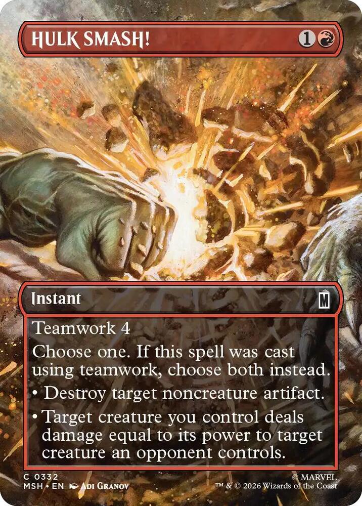 HULK SMASH! 332 (Marvel Super Heroes) - Borderless Foil