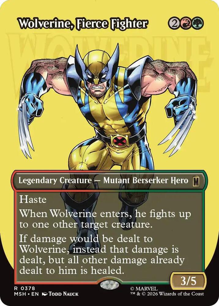 Wolverine, Fierce Fighter 378 (Marvel Super Heroes) - Borderless