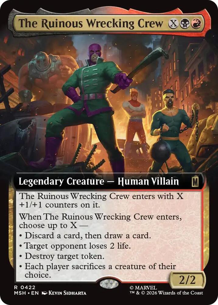 The Ruinous Wrecking Crew 422 (Marvel Super Heroes) - Extended Art Foil