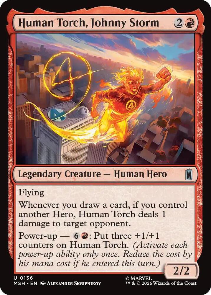 Human Torch, Johnny Storm 136 (Marvel Super Heroes) - Foil
