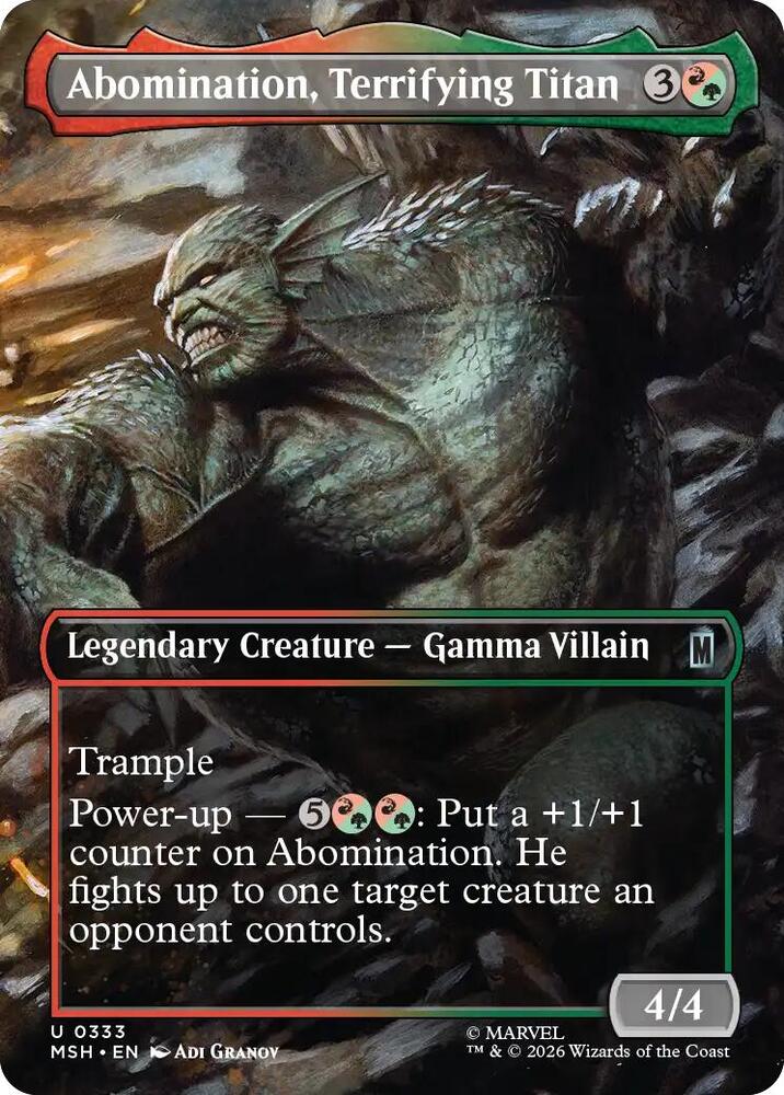 Abomination, Terrifying Titan 333 (Marvel Super Heroes) - Borderless Foil