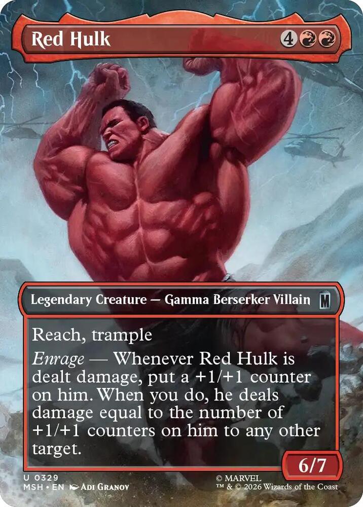 Red Hulk 329 (Marvel Super Heroes) - Borderless Foil