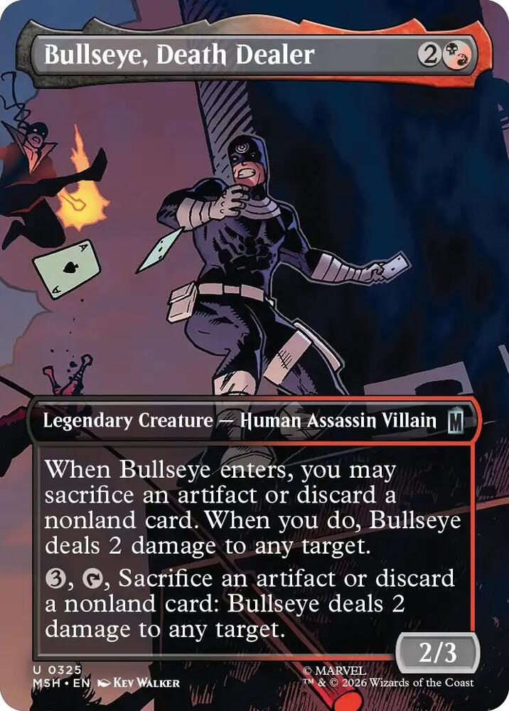 Bullseye, Death Dealer 325 (Marvel Super Heroes) - Borderless Foil