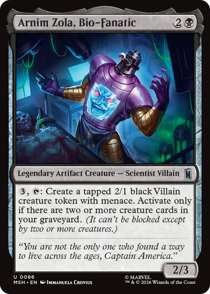 Arnim Zola, Bio-Fanatic 86 (Marvel Super Heroes) - Foil