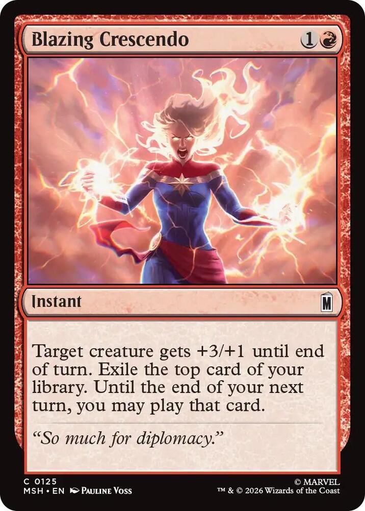 Blazing Crescendo 125 (Marvel Super Heroes) - Foil