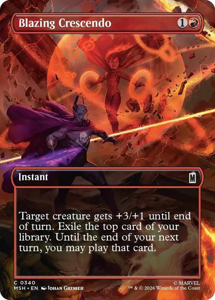 Blazing Crescendo 340 (Marvel Super Heroes) - Borderless Foil