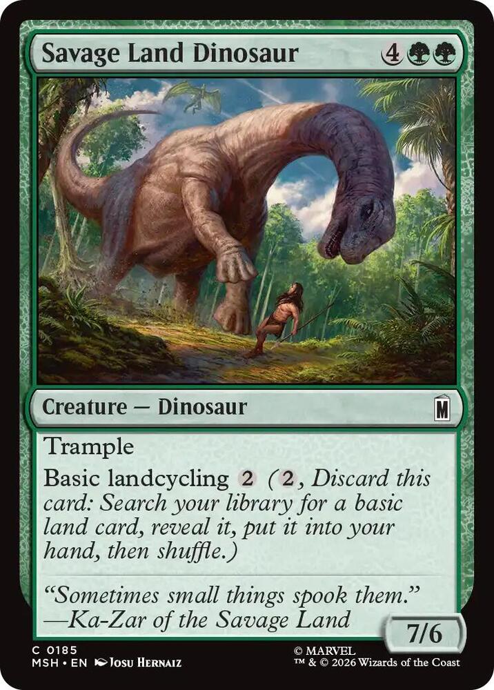 Savage Land Dinosaur 185 (Marvel Super Heroes) - Foil