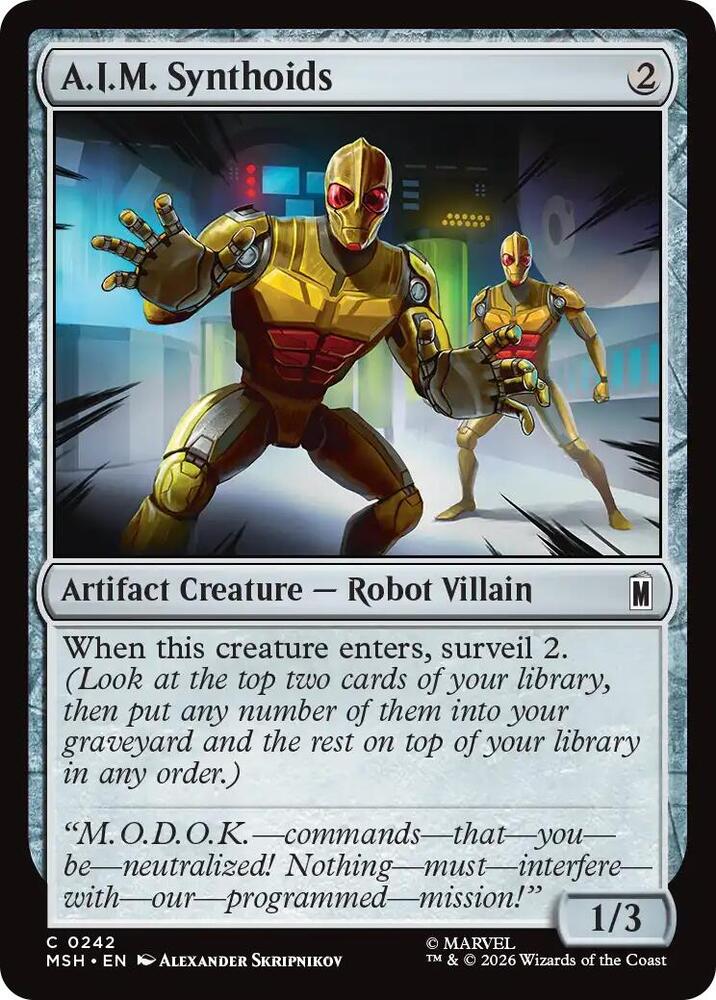 A.I.M Synthoids 242 (Marvel Super Heroes) - Foil