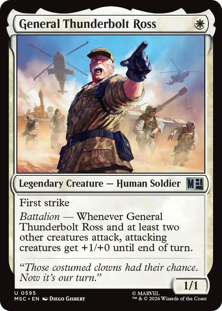 General Thunderbolt Ross 595 (Commander: Marvel Super Heroes) - Foil