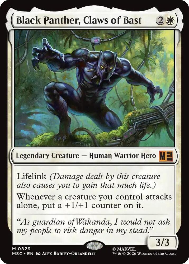 Black Panther, Claws of Bast 829 (Commander: Marvel Super Heroes) - Foil